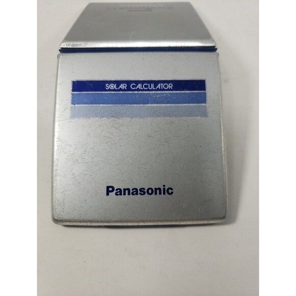 VTG Panasonic Solar Calculator JE-362NU Silver Folding Works Well Made in Japan - Picture 8 of 16
